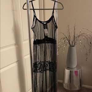 H&M Black Lace Overlay Dress